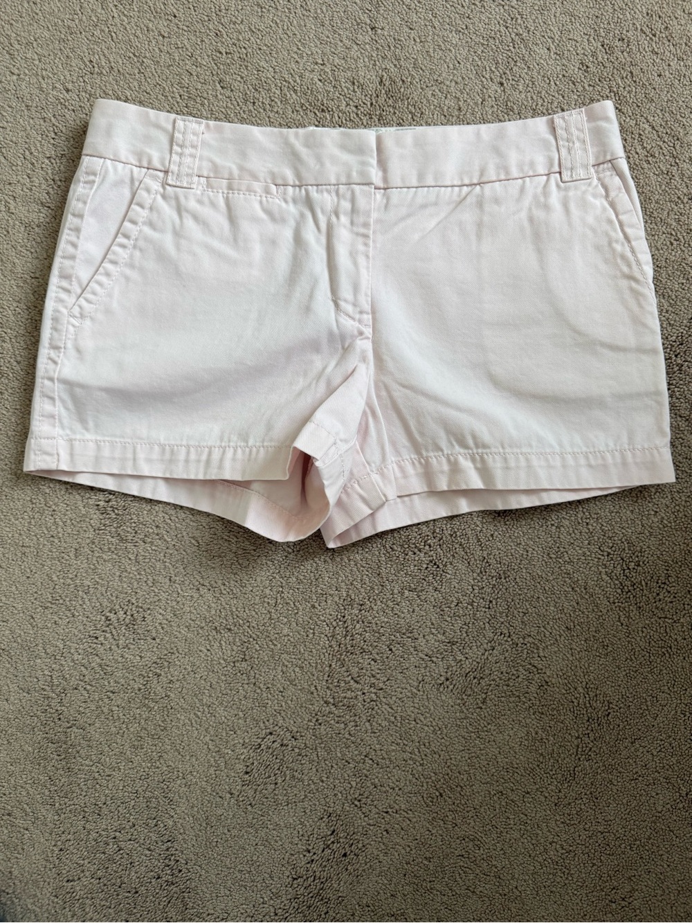 J.Crew Weathered Broken-In Chino Short Classic Twill City Fit size 8 Light Pink